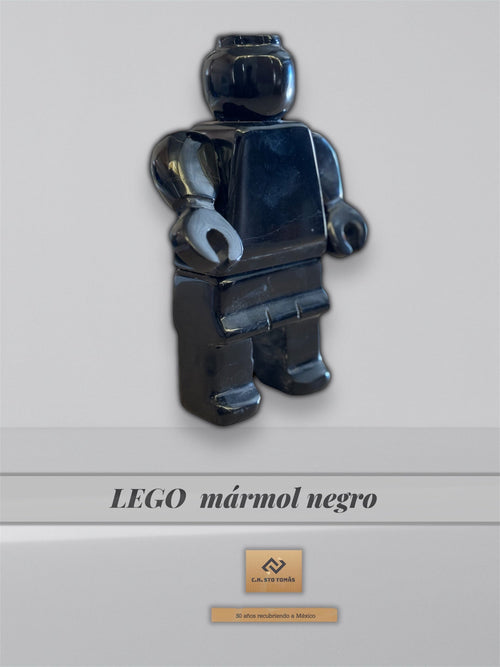 Figura LEGO de Mármol Negro - Pieza Artesanal Única para Coleccionistas