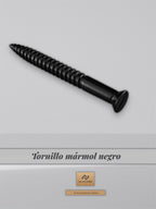 Tornillo Decorativo de Mármol Negro
