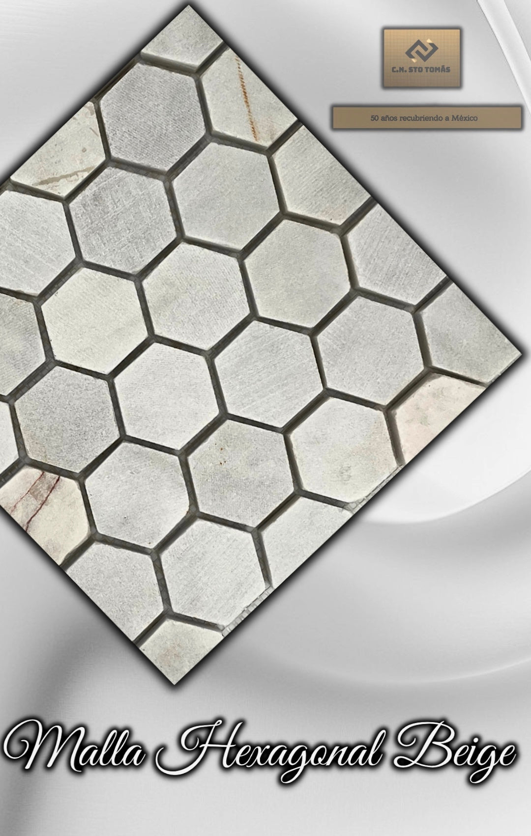 Malla Hexagonal Beige