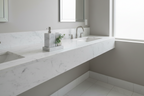 Juego de Baño en Piedra Natural Blanca | Accesorios Artesanales