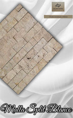 Malla Split Blanca Piedra Natural 30x30cm