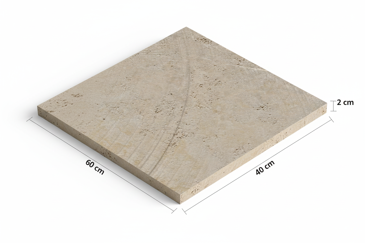 Cantera Beige Rivera 60x40cm 3D