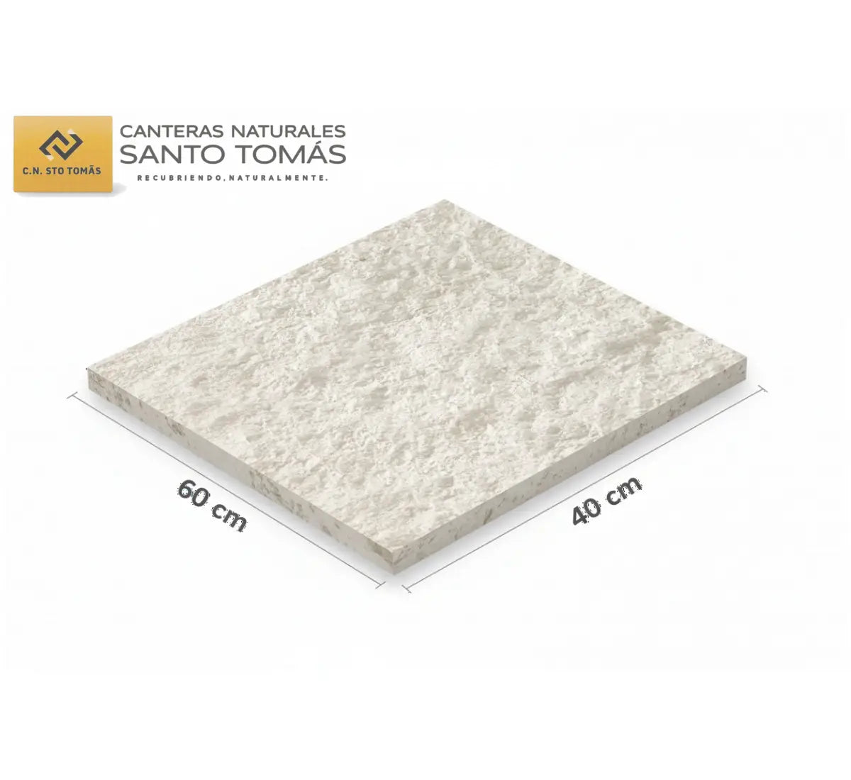 Cantera Blanca Galarza 60x40 cm - espesor variable