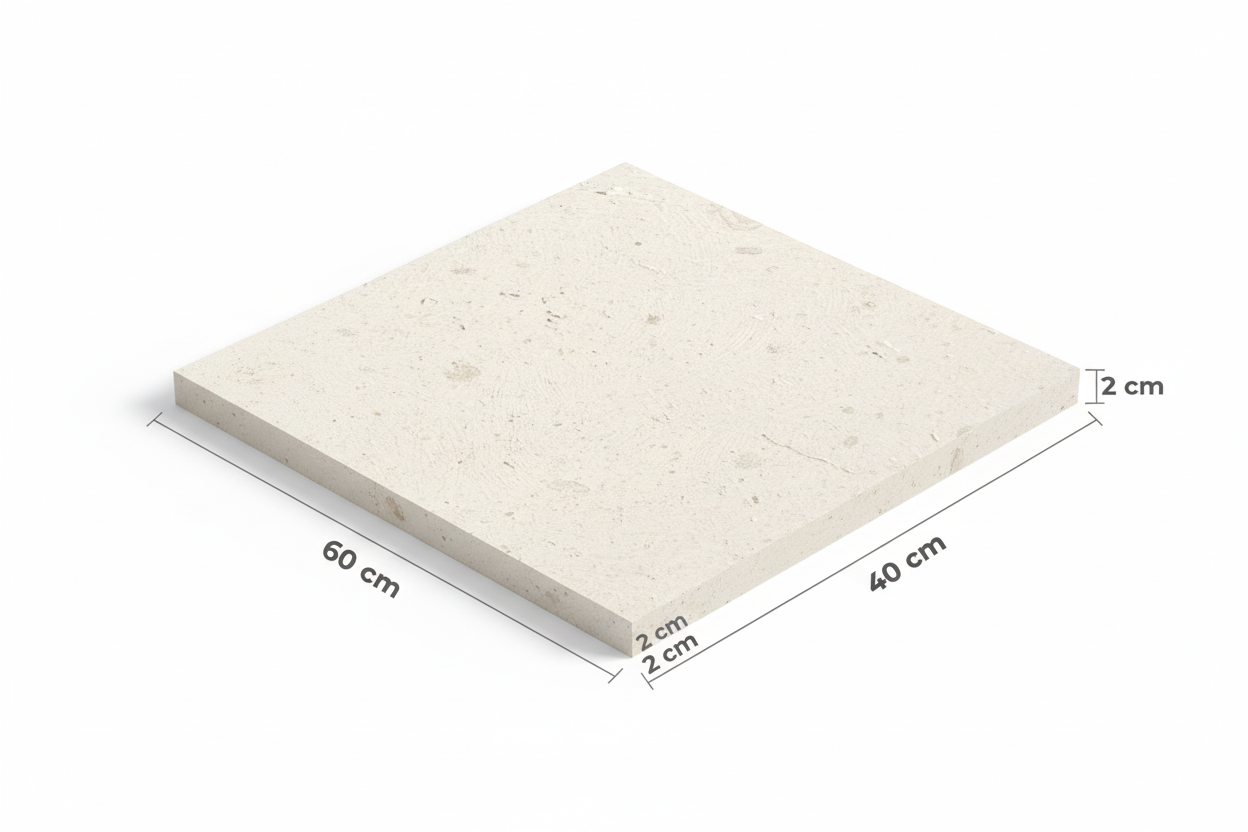 Cantera Blanca Gutty 60x40x2 cm