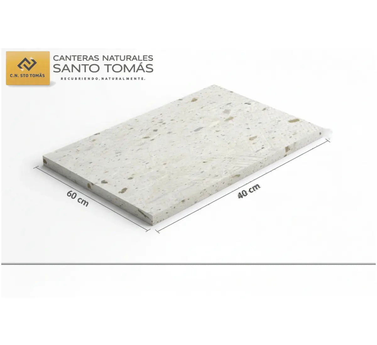 Cantera Blanca Mexicana 60x40x2 cm