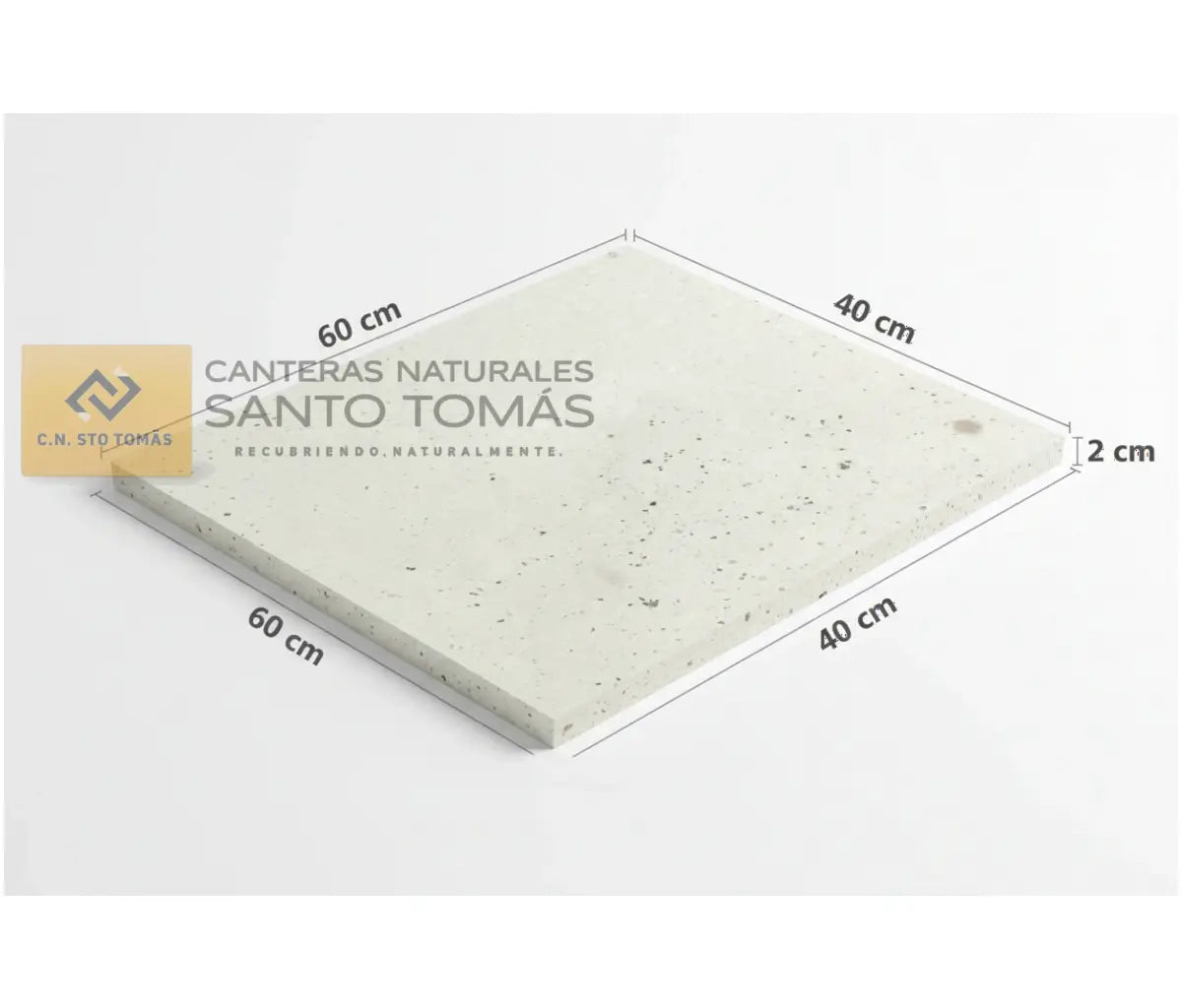 Cantera Blanca Pachuca 60x40x2 cm
