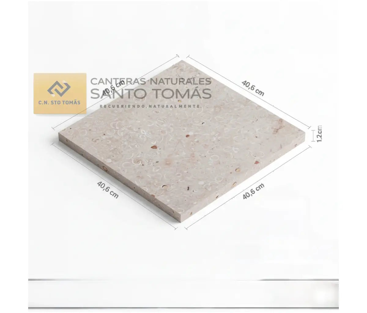 Cantera Conchuela 40.6x40.6x1.2 cm