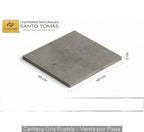 Cantera Gris Puebla 60x40x2 cm con medidas en lados