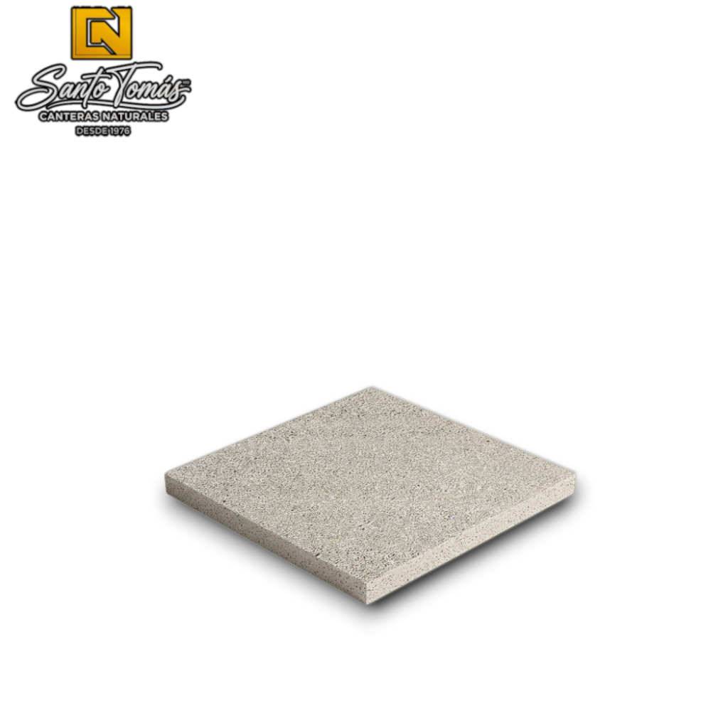 Canteras Naturales Santo Tomás Recinto Gris basalt stone tile with a porous, natural split finish in grey.