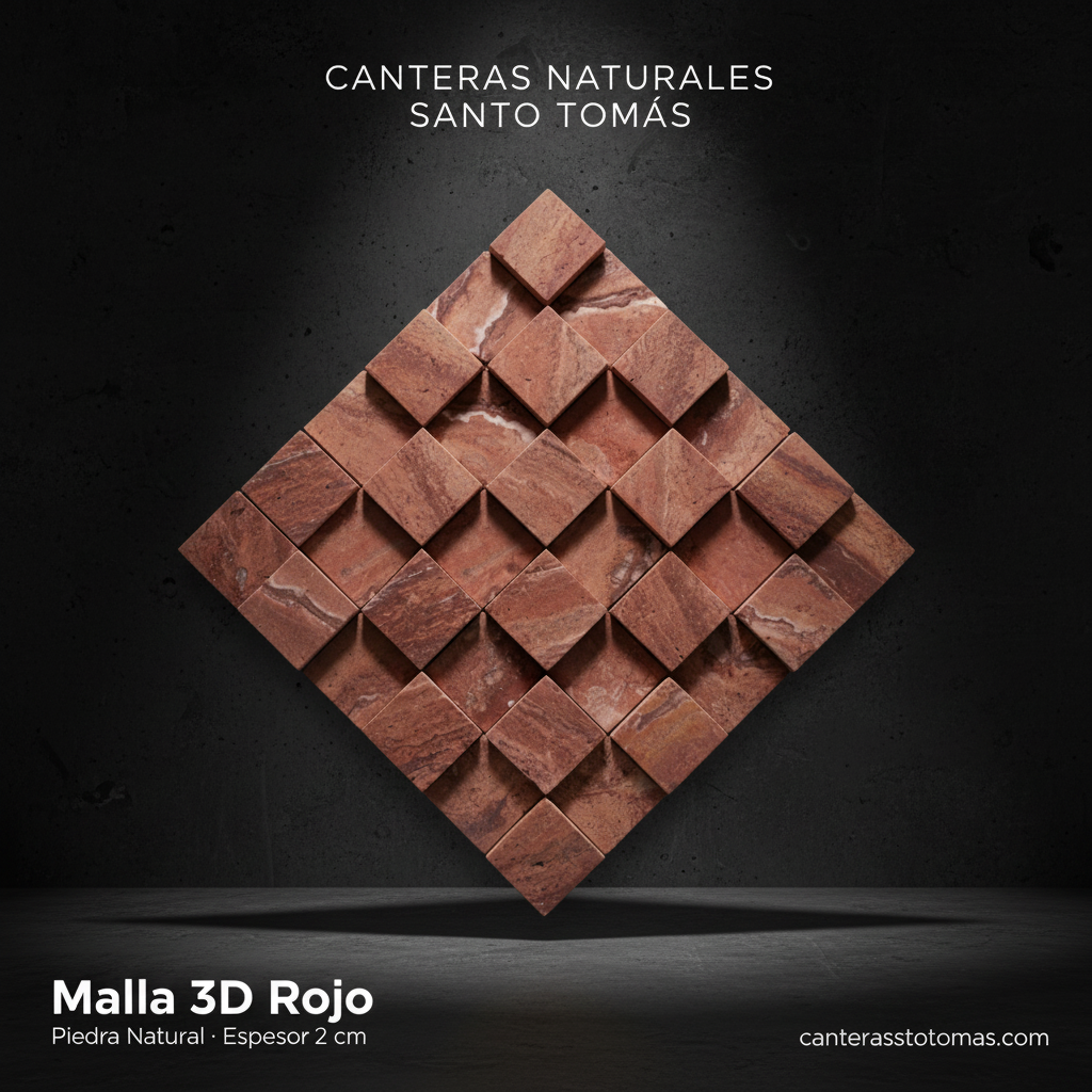 Editorial Oscuro - Malla 3D Rojo