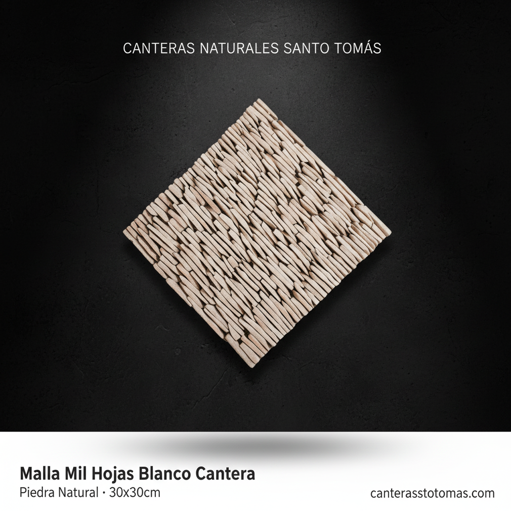 Editorial Oscuro - Malla Mil Hojas Blanco Cantera