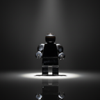 Estudio Fondo Gris - Figura LEGO Mármol Negro