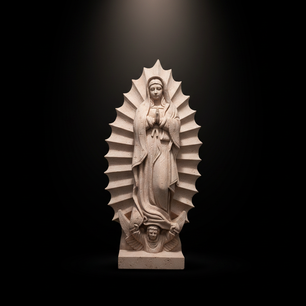 Estudio Fondo Negro - Figura Virgen de Cantera