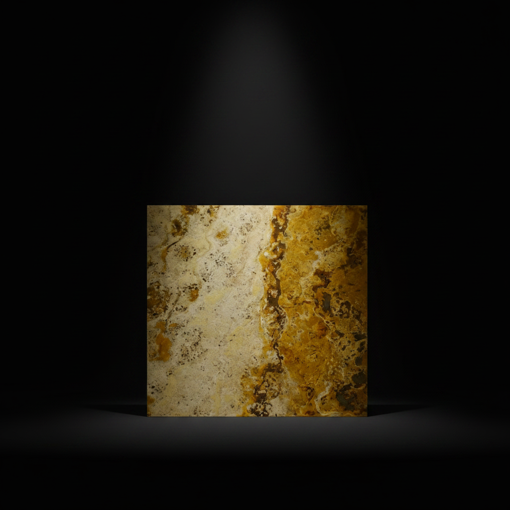 Estudio Fondo Negro - Mármol Travertino Amarillo