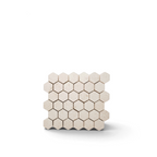 Estudio Fondo Negro - Malla Hexagonal Beige