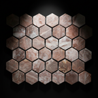 Estudio Fondo Negro - Malla Hexagonal Rosa