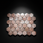 Estudio Fondo Negro - Malla Hexagonal Rosa