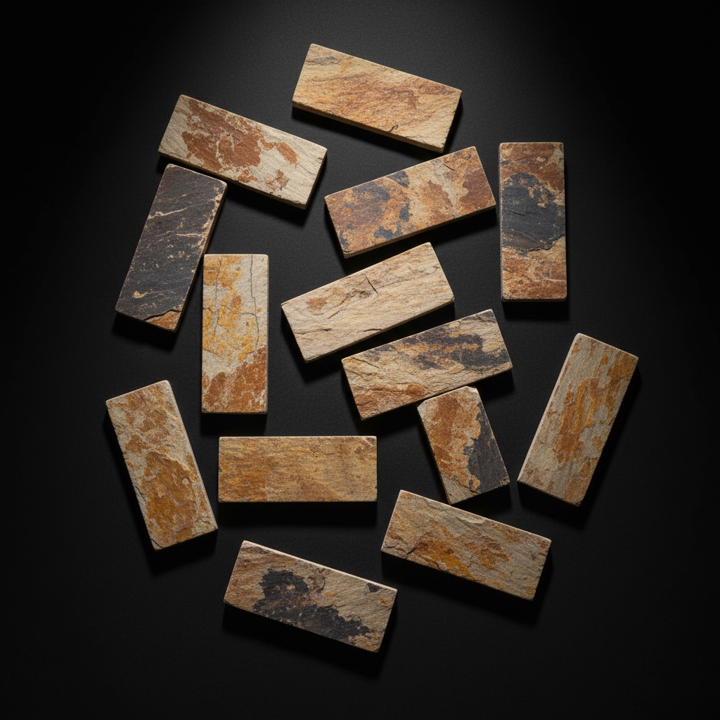 Estudio Fondo Negro - Piedrín Slate Madera