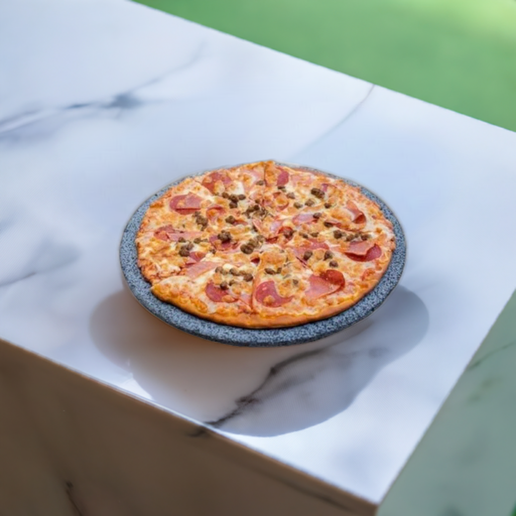 Comal de piedra redondo