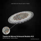 Tapete de Mármol Artesanal Modelo #10 — Editorial oscuro — Canteras Naturales Santo Tomás