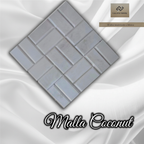 Malla de coco de piedra natural 30x30cm - foto enderezada y alineada
