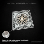 Tapete de Mármol Artesanal Modelo #09 — Editorial oscuro — Canteras Naturales Santo Tomás