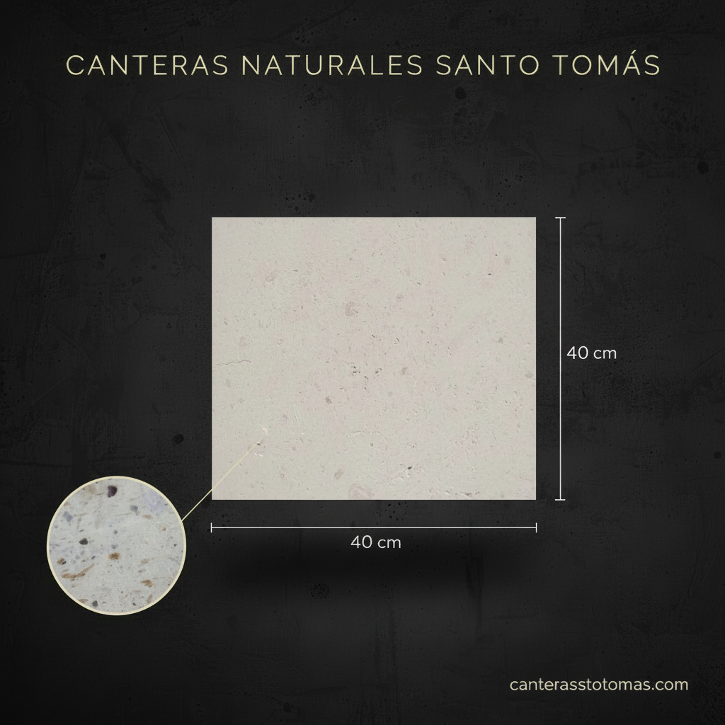 Cantera Blanca Gutty - Variante 40x40 cm