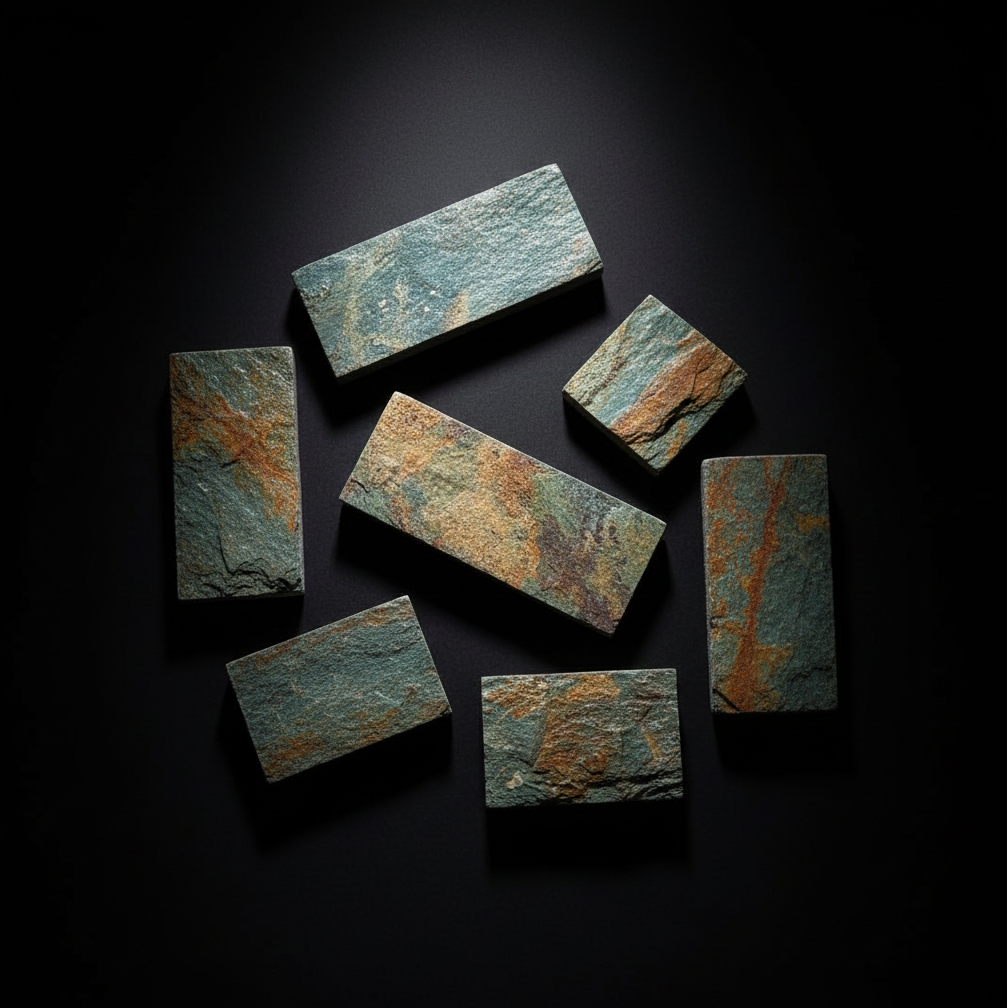 Piedrín Verde Jade - Estudio Fondo Negro | Canteras Naturales Santo Tomás