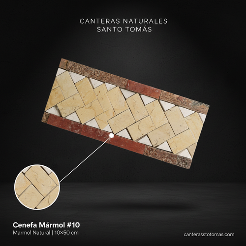 Cenefa Mármol #10 - Editorial oscura con marca Canteras Santo Tomás