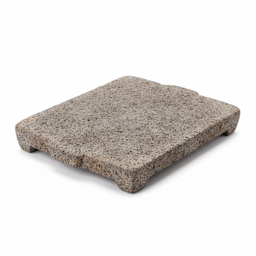 Comal de Piedra Natural Rectangular 30x20cm - Artesanal para Fuego