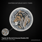 Tapete de Mármol Artesanal Modelo #05 — Editorial oscuro — Canteras Naturales Santo Tomás