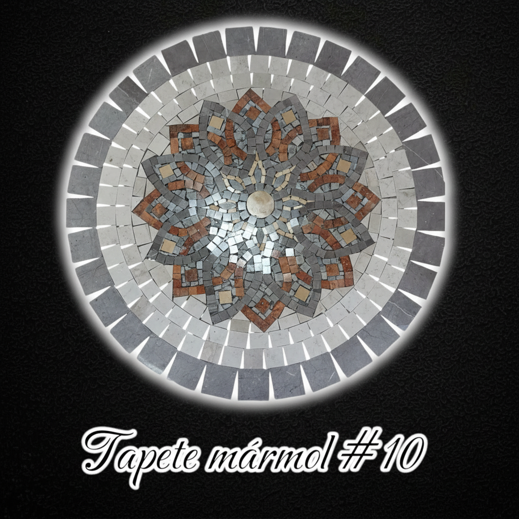 Tapete de Mármol Artesanal Modelo #10 — Vista cenital