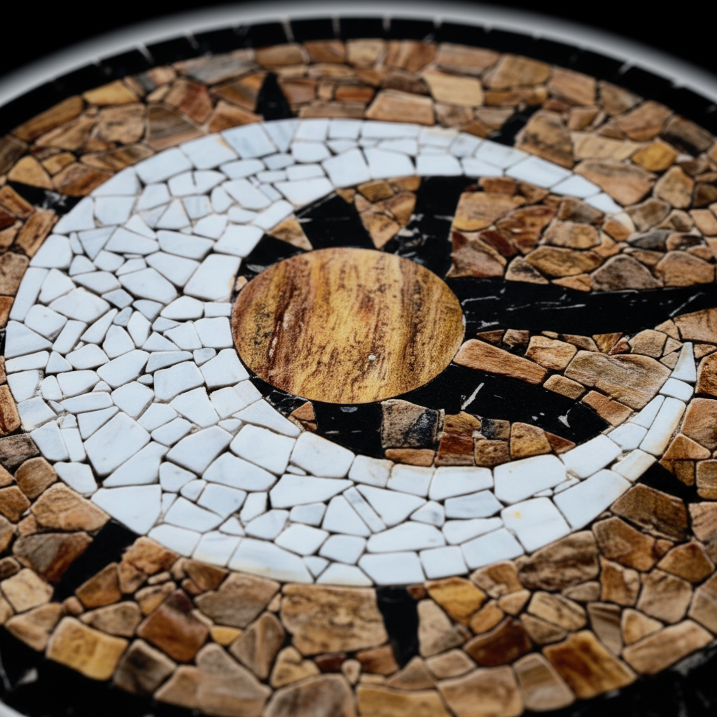 Tapete de Mármol Artesanal Modelo #04 — Detalle macro de textura