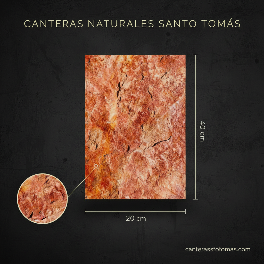 Cantera Roja Tlayua - Variante 20x40 cm