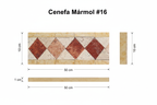 Cenefa Mármol #16 - Diagrama técnico 10x50x1 cm