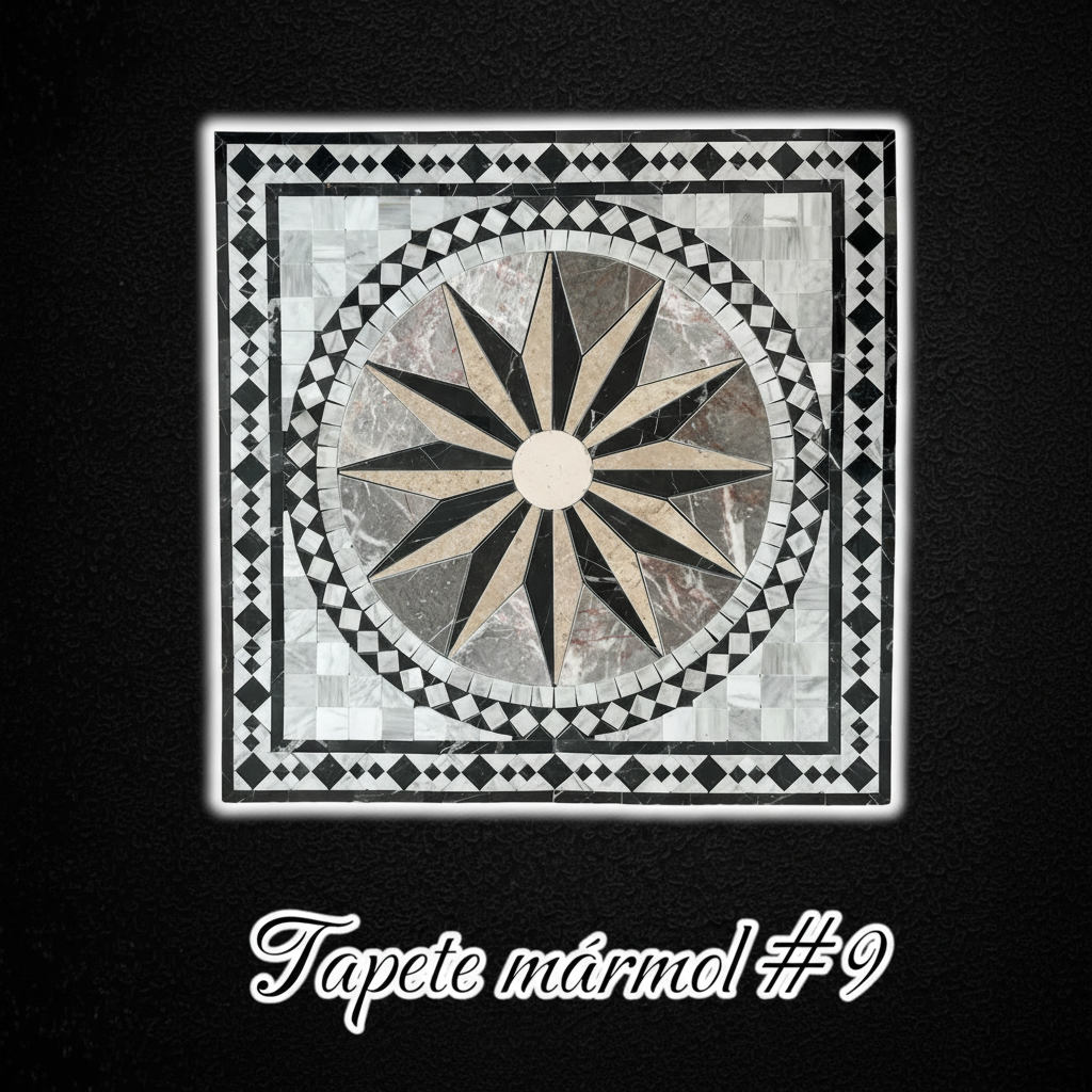 Tapete de Mármol Artesanal Modelo #09 — Vista cenital