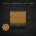 Cantera Amarilla Pinta de 60x40 cm para fachada, piedra natural con textura rugosa y medidas exactas.