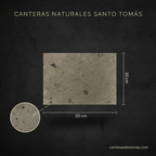 Cantera Gris Remedios de 30x30 cm: placa de piedra natural con textura porosa para revestimiento arquitect3nico.
