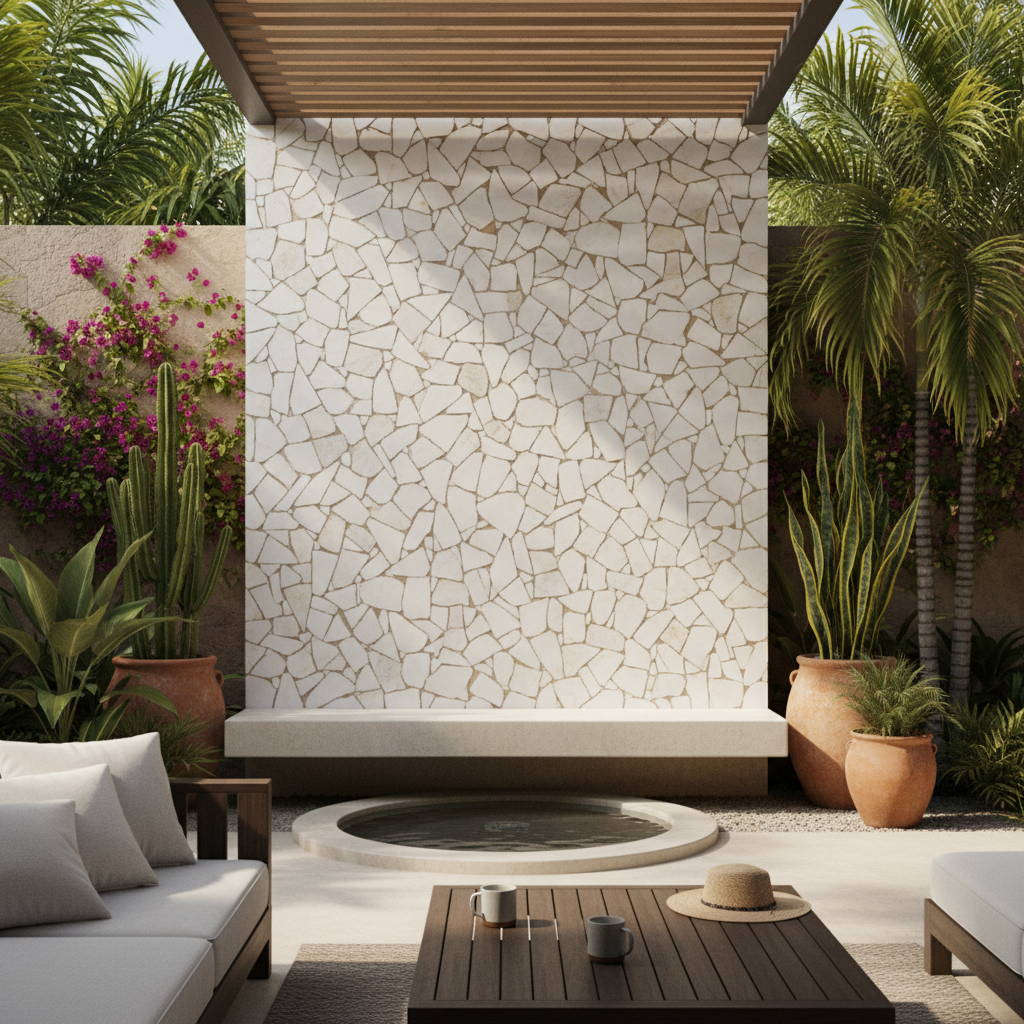 Instalación Ambiente - Malla Greca Blanco