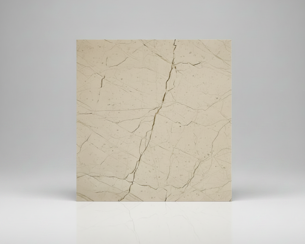 Mármol Beige Maya en plantilla estudio