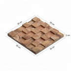 Malla 3D Roja - Render con Dimensiones