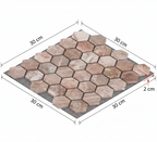 Malla Hexagonal Rosa - Render 3D 30x30cm