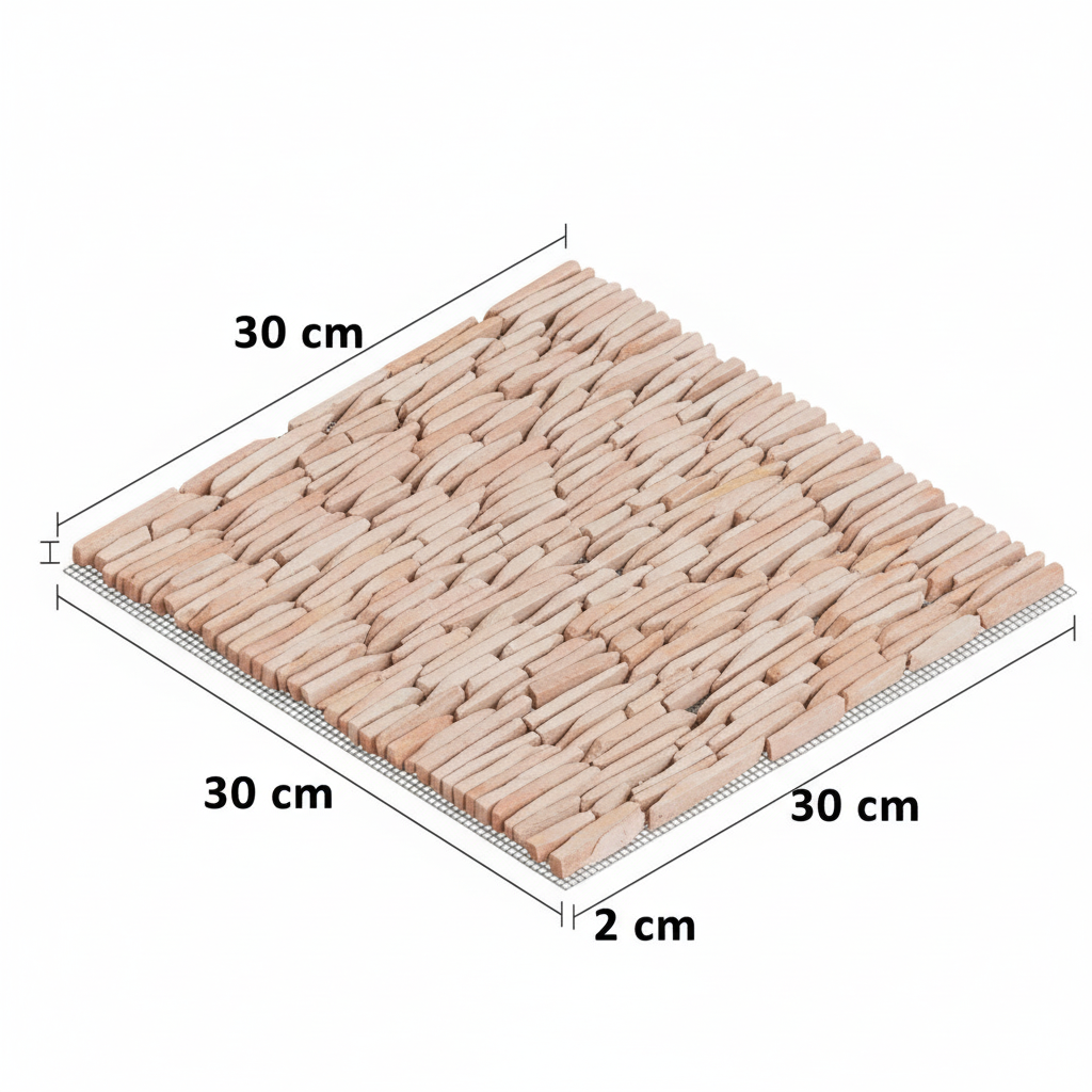 Malla Mil Hojas Rosa - Render medidas