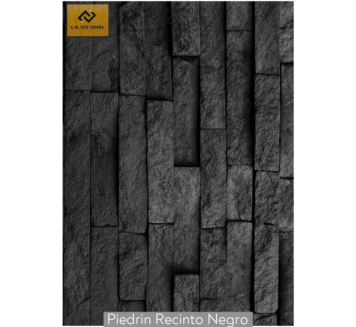 Piedrin Recinto Negro - Detalle de textura