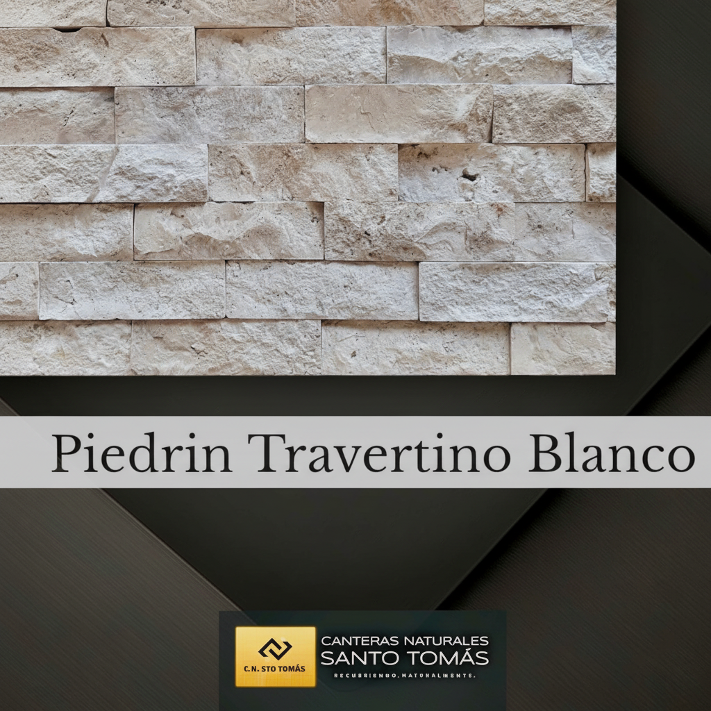Piedrin Travertino Blanco - Foto 1 mejorada