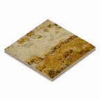 Render 3D Isométrico - Mármol Travertino Amarillo