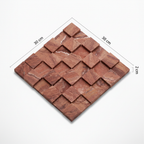 Render 3D Isométrico - Malla 3D Rojo 30x30x2cm