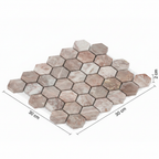 Render 3D Isométrico - Malla Hexagonal Rosa 30x30x2cm