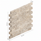 Render 3D Isométrico - Malla Split Blanco 30x30x2cm