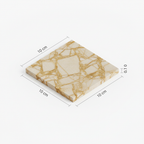 Render 3D Mármol Dorado Tombol Mosaico